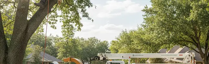 Tree service crew in Harrisburg, PA providing professional tree removal and trimming for homeowners
