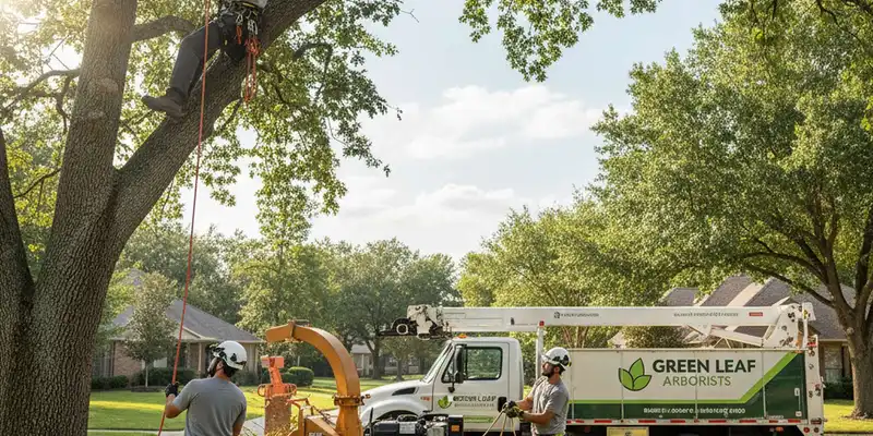 Tree service crew in Harrisburg, PA providing professional tree removal and trimming for homeowners