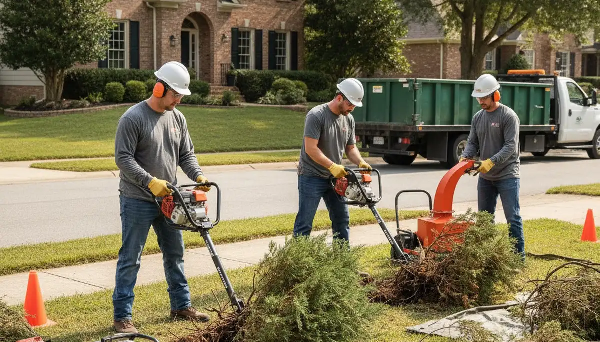 Shrub removal service in Harrisburg, PA by Arbor Tree Care for overgrown landscape clearing