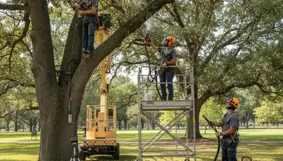 Arbor Tree Care arborist diagnosing tree disease in Harrisburg, PA