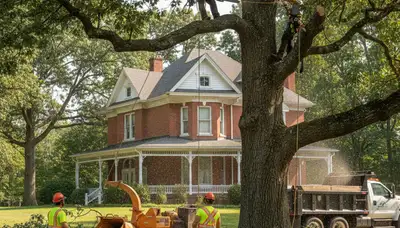Tree service crew in Harrisburg, PA providing professional tree care and removal services