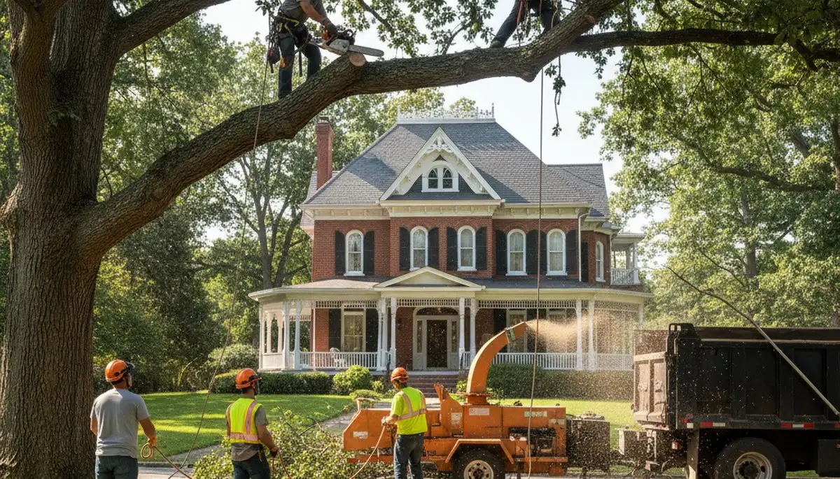 Tree service crew in Harrisburg, PA providing professional tree care and removal services