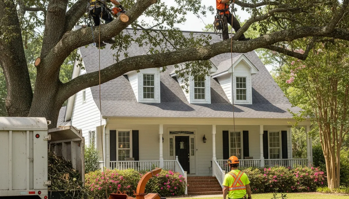 Tree service team in Harrisburg, PA providing professional tree trimming and removal services