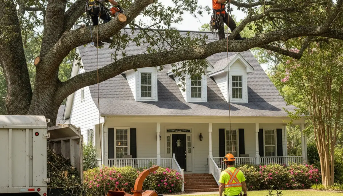Tree service team in Harrisburg, PA providing professional tree trimming and removal services